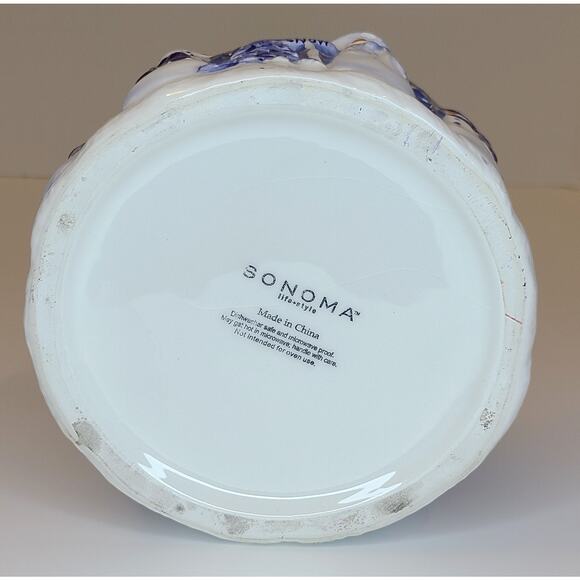 Christmas Holiday Snowman 2 Bowls 1 Tealight Holder Blue White Painted Ceramic - Picture 8 of 8